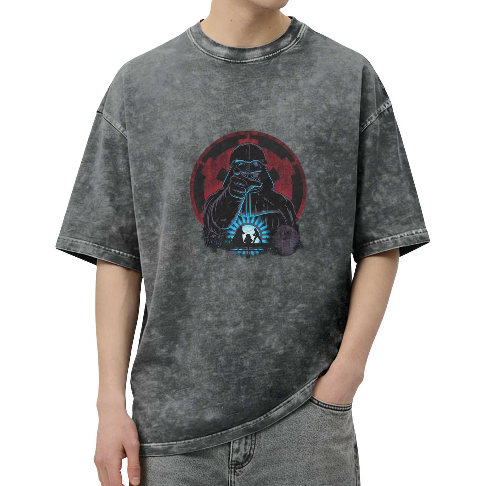 Star Wars Darth Vader Graphic Stonewashed Cotton T-Shirt
