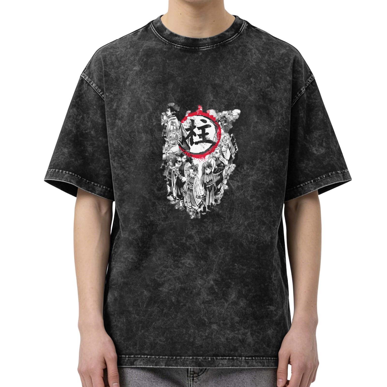 Demon Slayer Corps Hashira Anime Graphic Vintage Wash T-Shirt