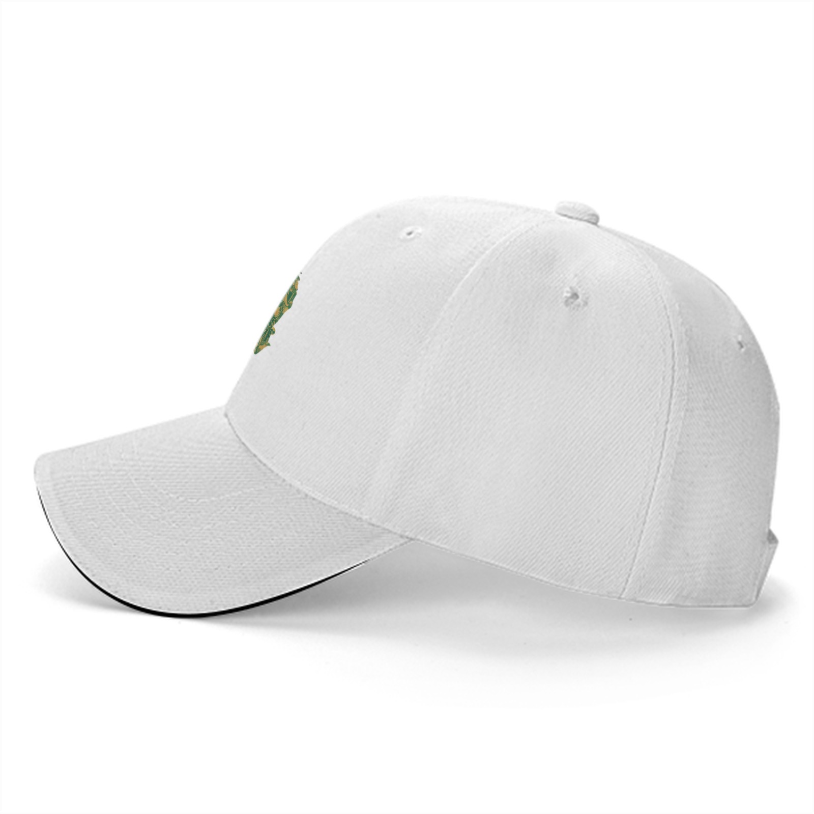Black baseball cap with Slytherin Quidditch crest design