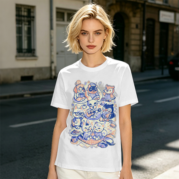 Animal Crossing Character Group Graphic Tee