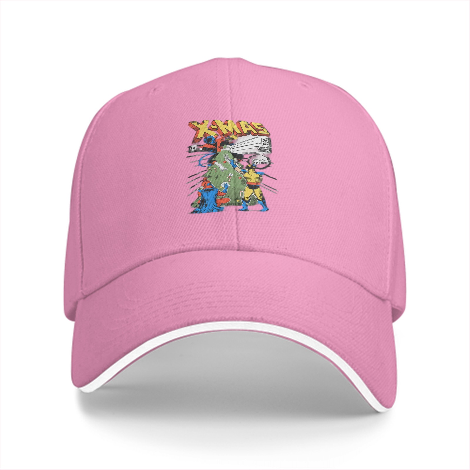 Black baseball cap with X-Men X-Mas Christmas tree graphic
