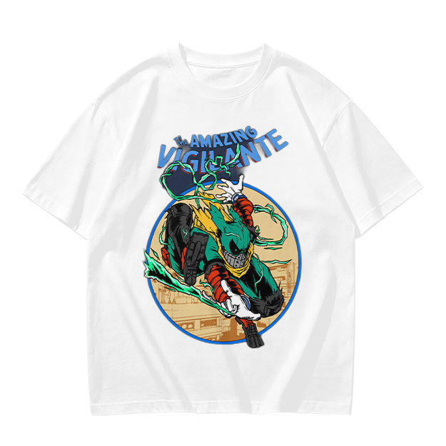 The Amazing Vigilante Graphic Tee Featuring Action Hero Art