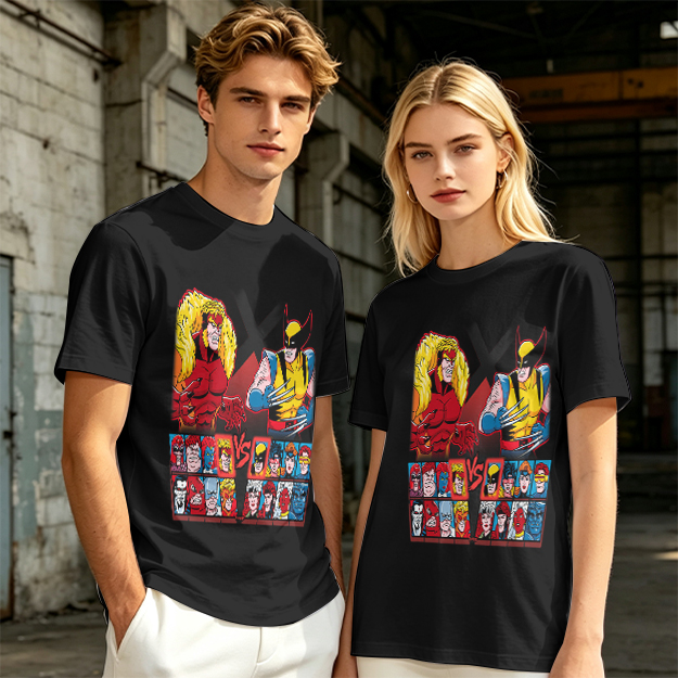 X-Men Wolverine vs Sabretooth Graphic T-Shirt