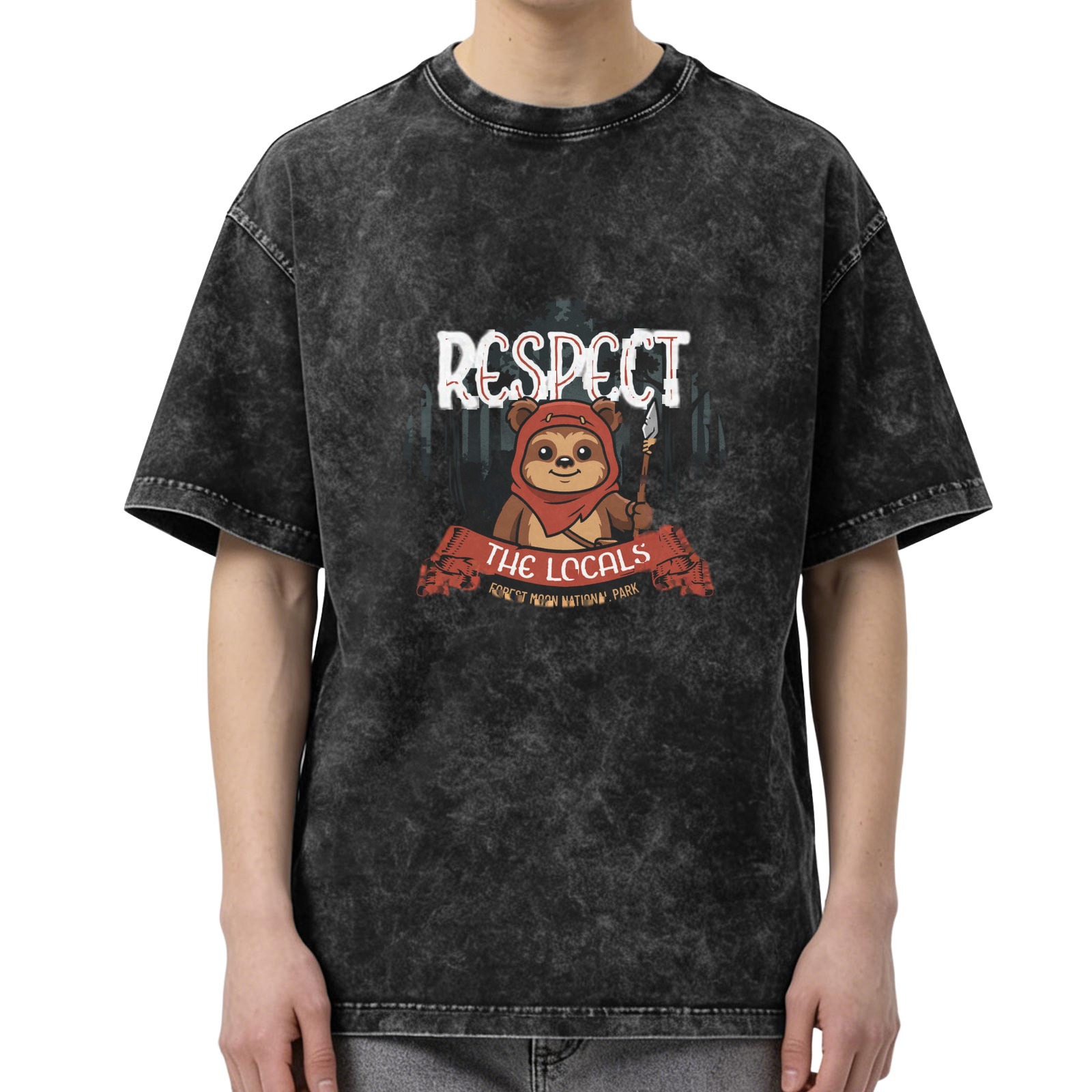 Respect The Locals Ewok Graphic Vintage T-Shirt