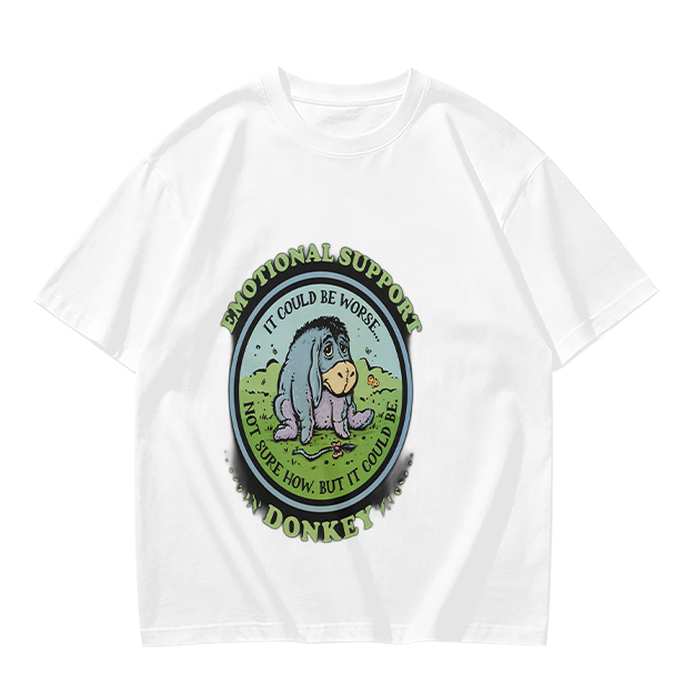 Emotional Support Donkey Eeyore Graphic T-Shirt