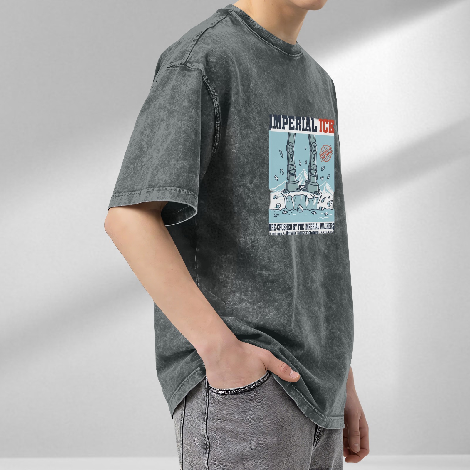 Imperial Ice AT-AT Walker Crushed Ice Graphic Oversized T-Shirt