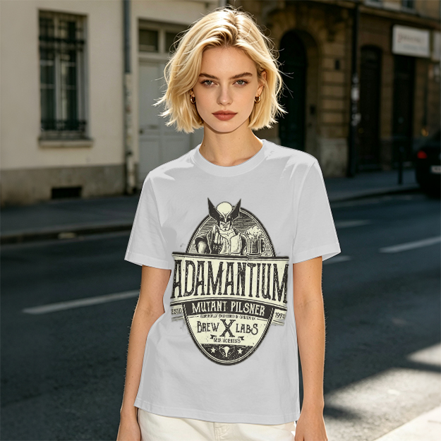 Adamantium Mutant Pilsner Wolverine Graphic T-Shirt