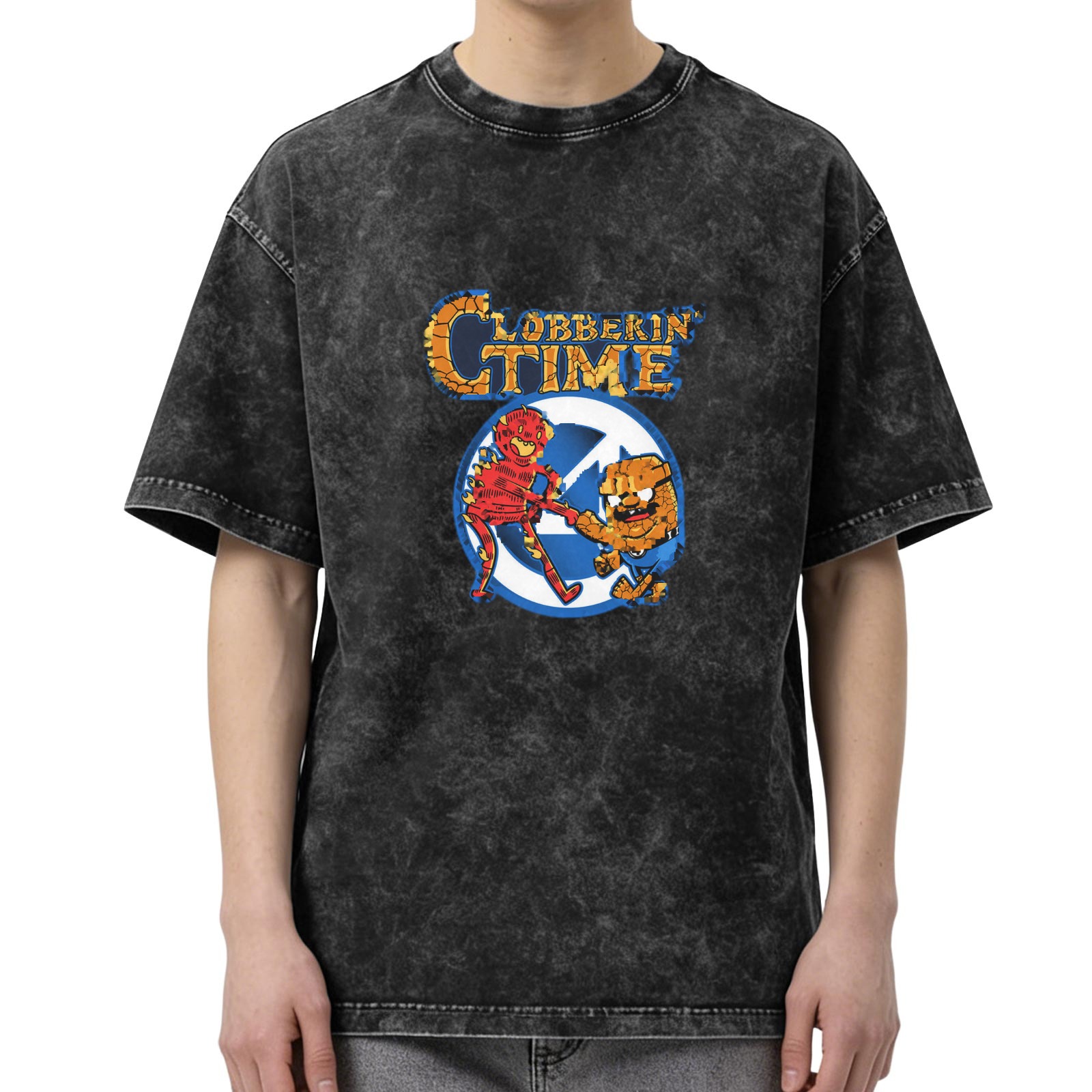 Clobberin Time Graphic Vintage Wash T-Shirt