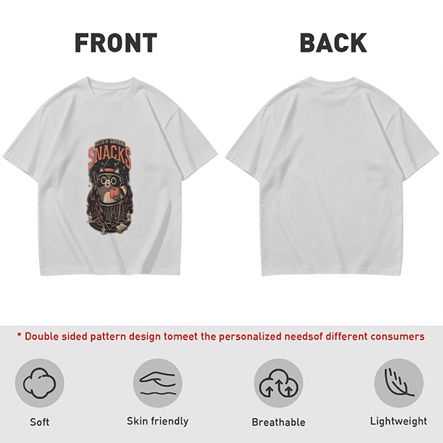 Olive T-Shirt With Raccoon Wizard Snacks Graphic Print