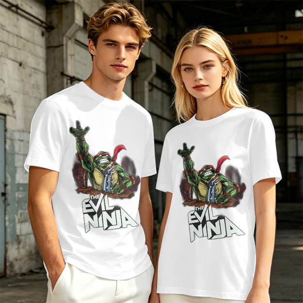 Olive T-Shirt With Evil Ninja Turtle Graphic Print