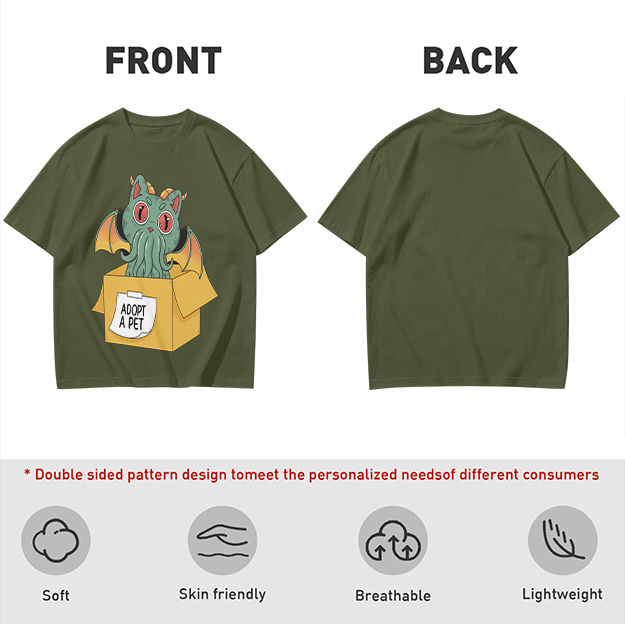 Adopt a Pet Cthulhu Cat Monster Graphic T-Shirt