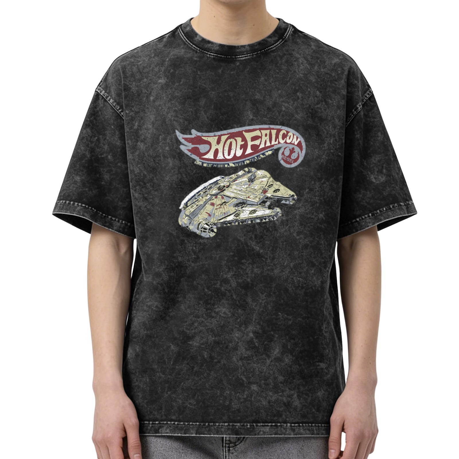 Vintage Style Hot Falcon Millennium Falcon Graphic T-Shirt