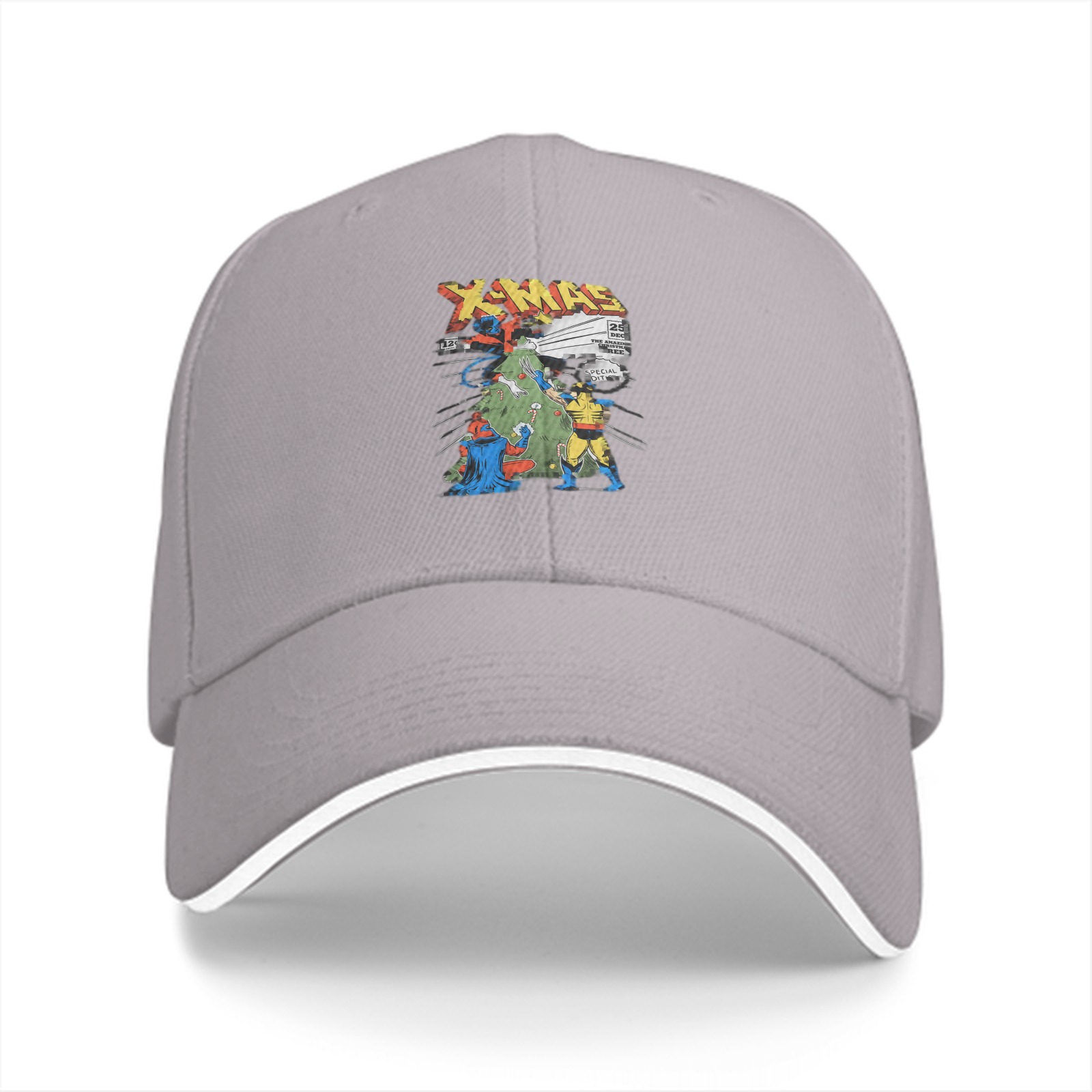 Black baseball cap with X-Men X-Mas Christmas tree graphic