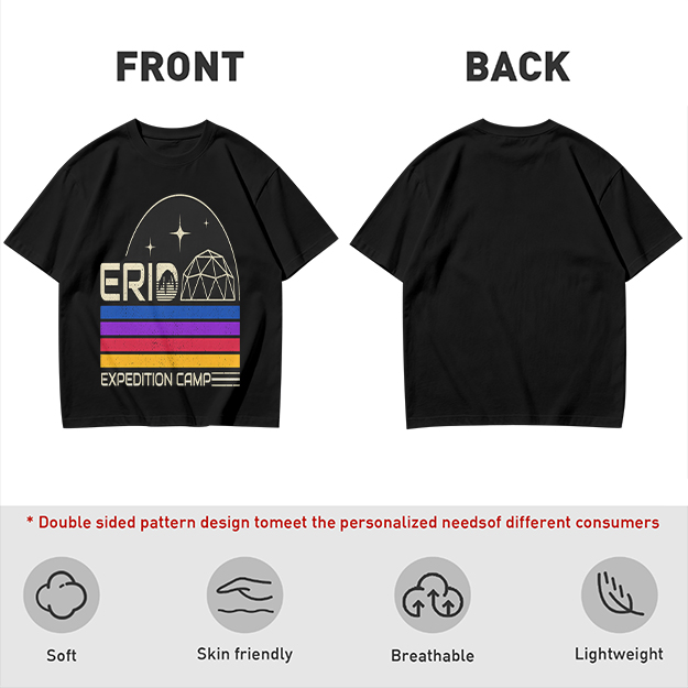 Erid Expedition Camp Retro Space Graphic T-Shirt Design