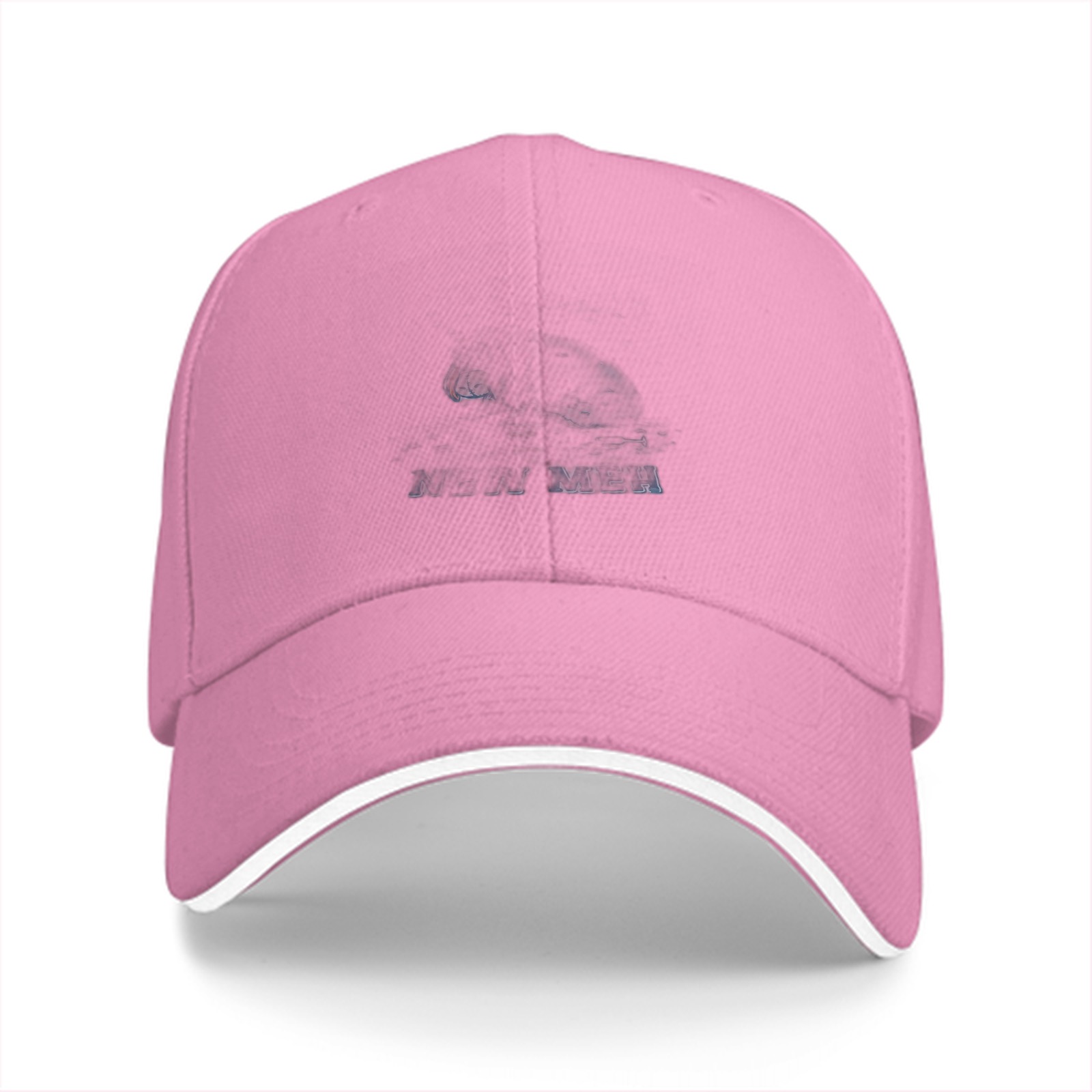 Black baseball cap with subtle dark graphic design