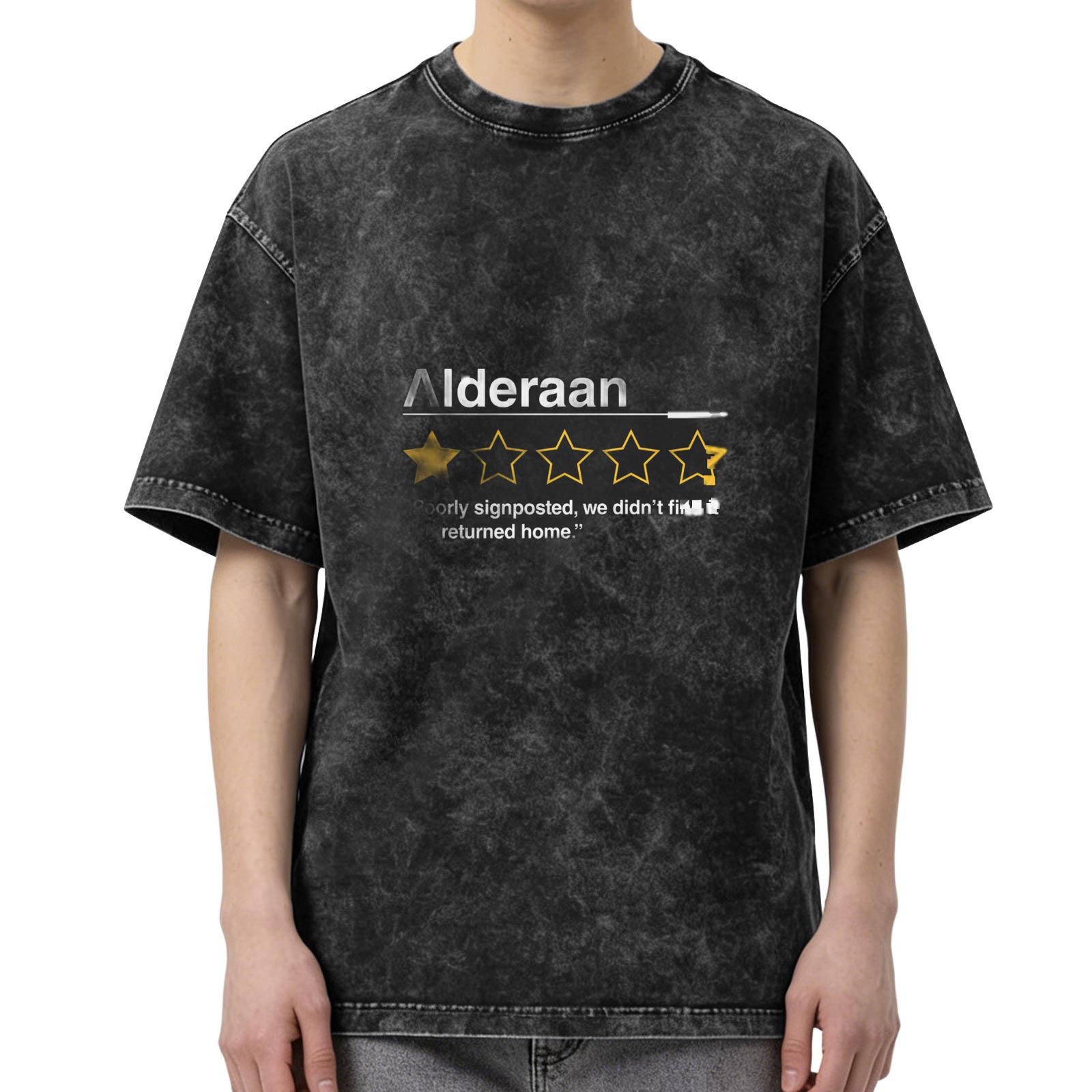 Alderaan 1 Star Review T-Shirt, Funny Star Wars Inspired Design