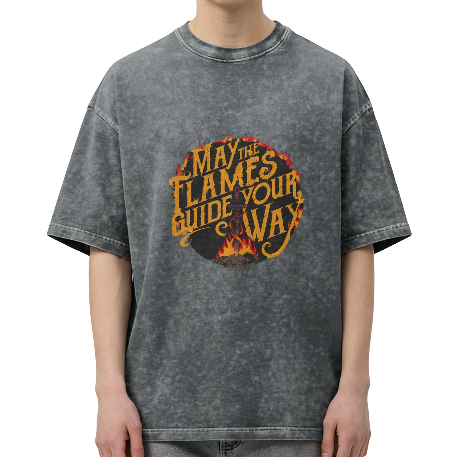May The Flames Guide Your Way Graphic Vintage T-Shirt