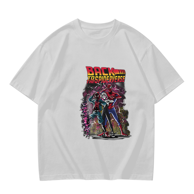 Olive T-Shirt with Back to the Spider-Verse Graphic Print