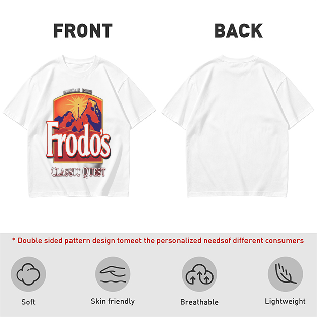 Frodo's Classic Quest Mountain Graphic T-Shirt Print Design
