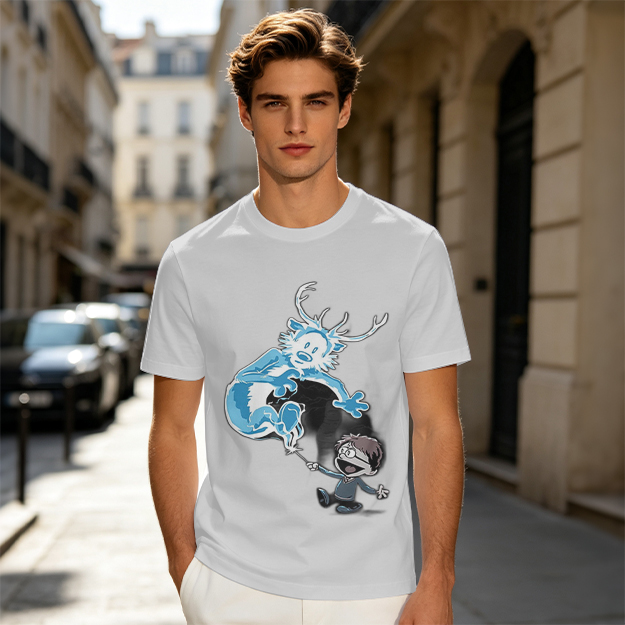 Olive T-Shirt With Harry Potter Patronus Deer Cartoon Print