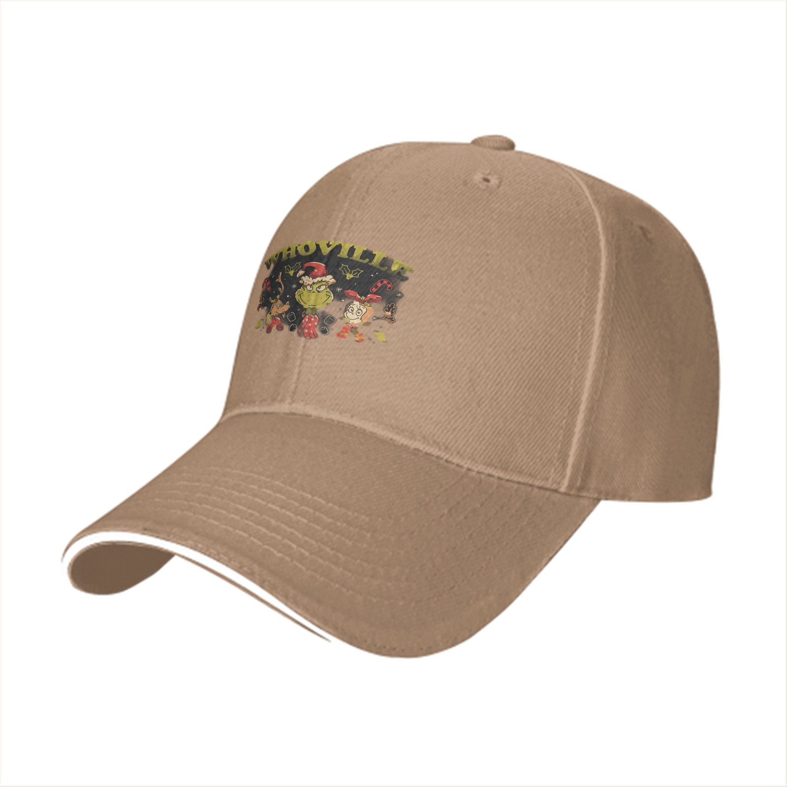 Whoville Christmas Themed Baseball Cap With Grinch And Friends