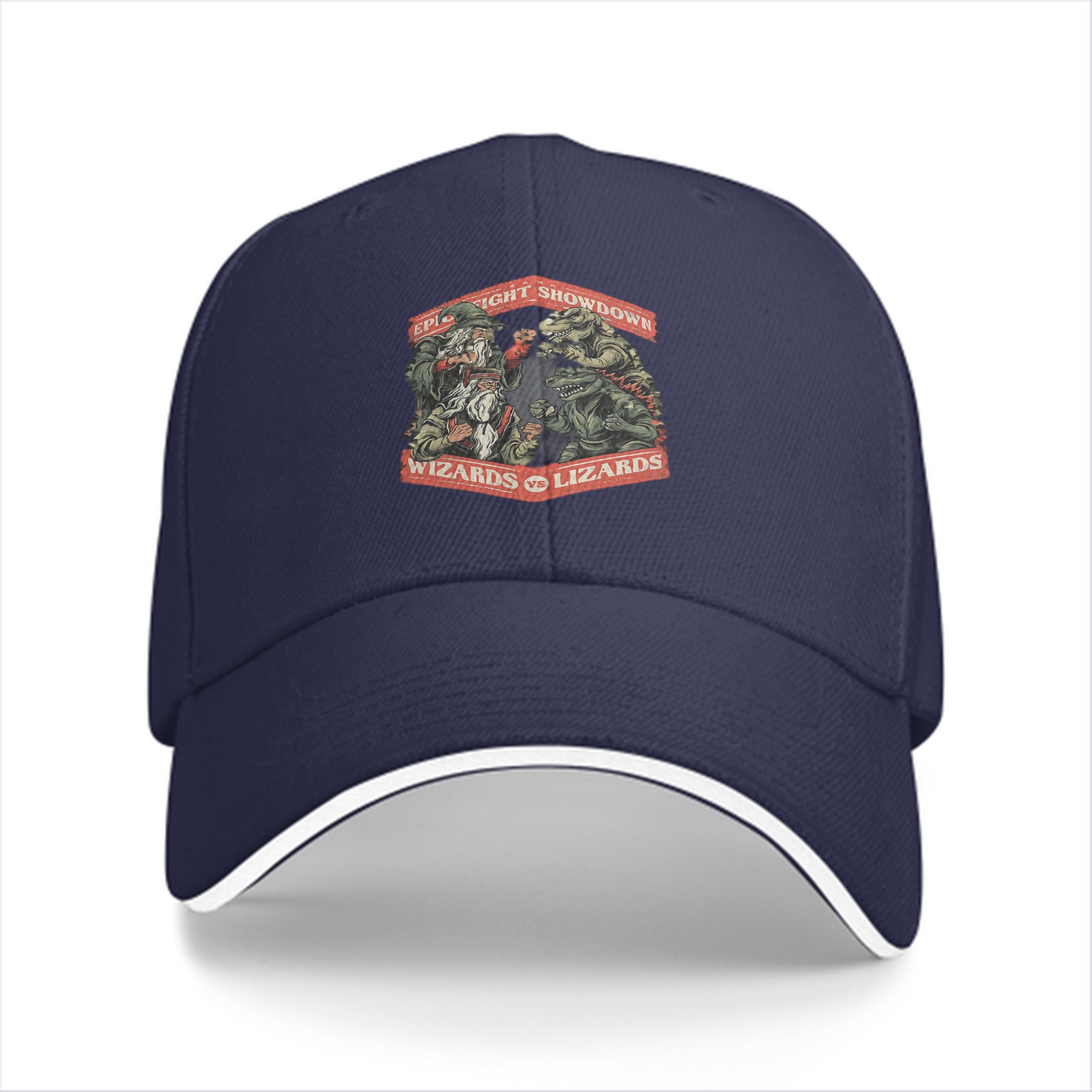 Epic Fight Showdown Wizards vs Lizards Graphic Baseball Cap