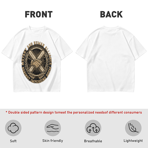 Mutant and Human Alliance Against Impending Doom Graphic T-Shirt