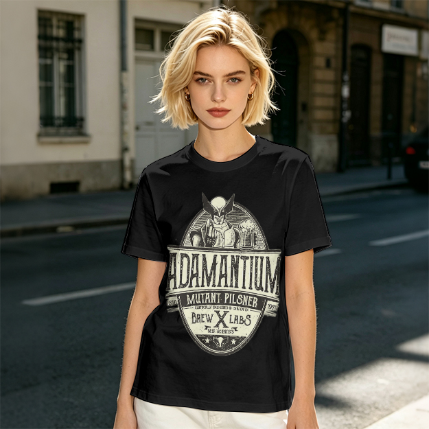 Adamantium Mutant Pilsner Wolverine Graphic T-Shirt