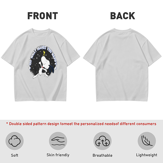 Do What Makes You Happy Snoopy Graphic Olive T-Shirt