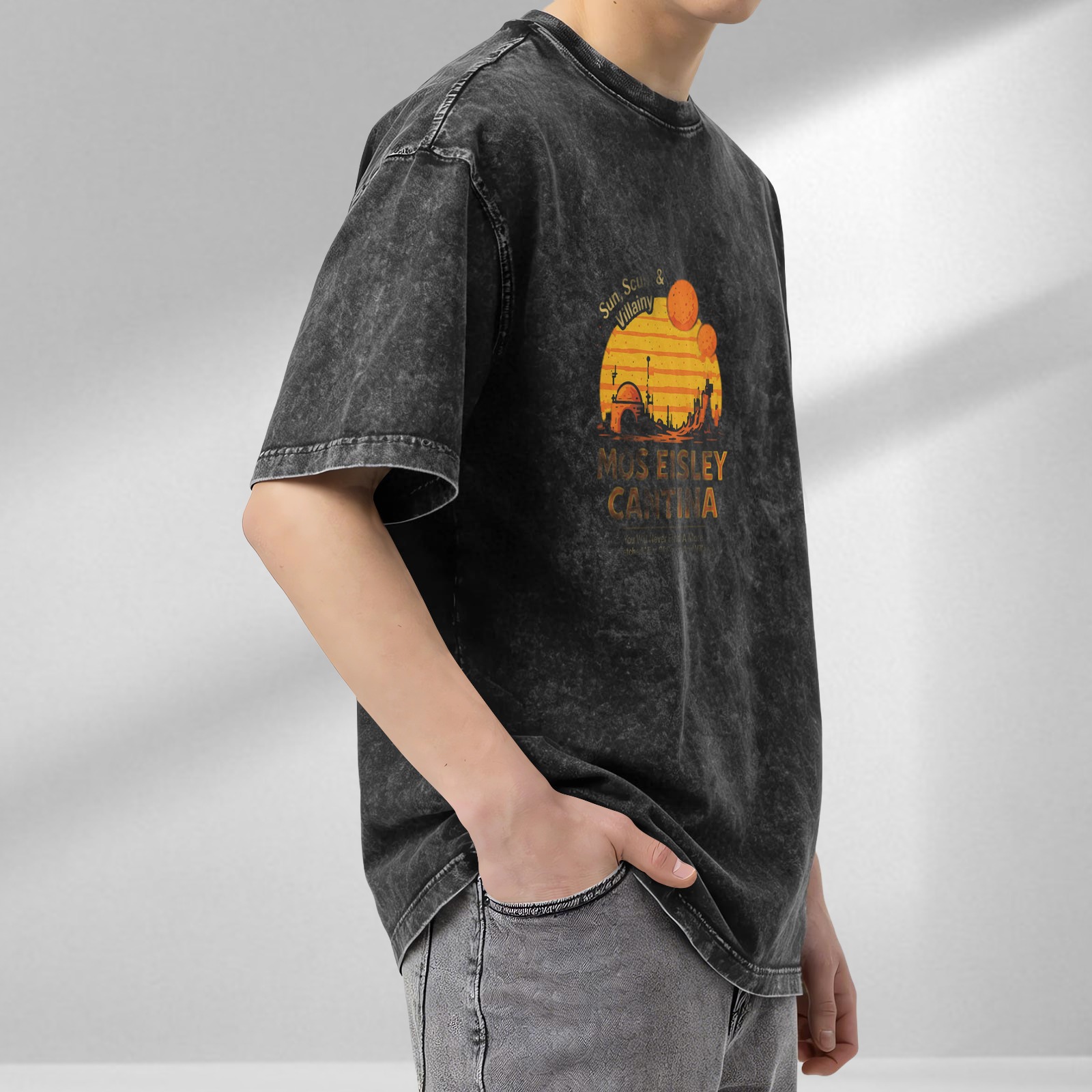 Vintage Star Wars Mos Eisley Cantina Tatooine Sunset T-Shirt