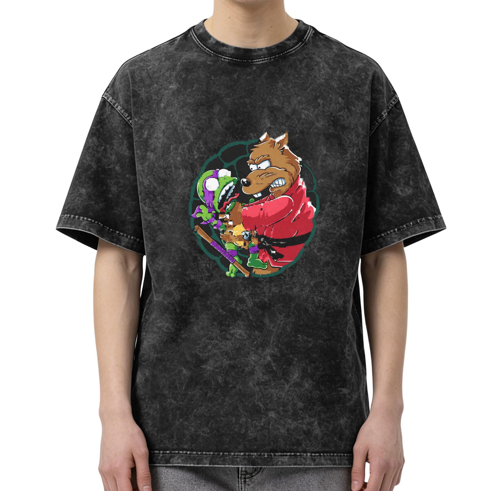 Teenage Mutant Ninja Turtles Splinter Graphic Acid Wash T-Shirt