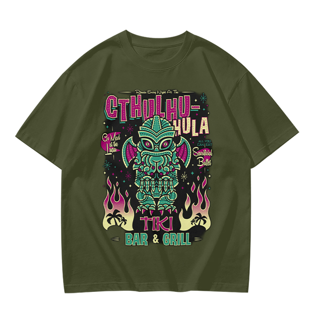 Cthulhu Hula Tiki Bar & Grill Graphic T-Shirt