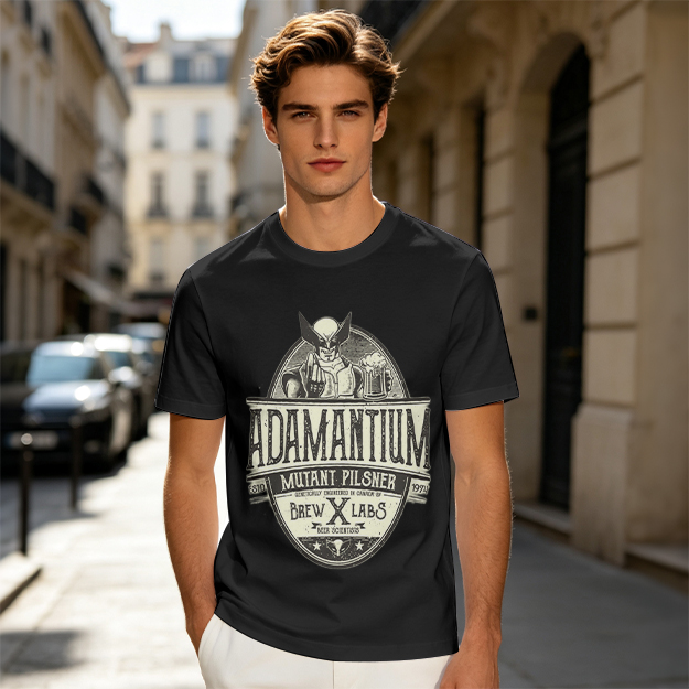 Adamantium Mutant Pilsner Wolverine Graphic T-Shirt
