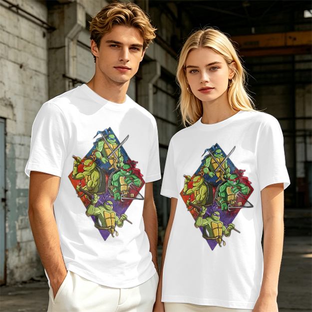 Olive T-Shirt Featuring Teenage Mutant Ninja Turtles Graphic