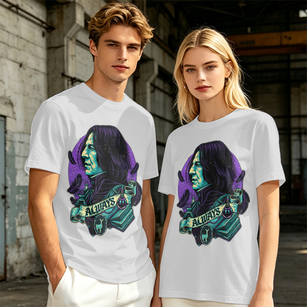 Olive T-Shirt With Severus Snape 'Always' Fantasy Art Print