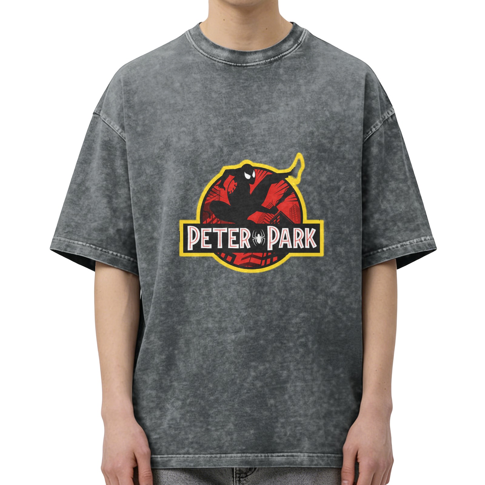 Peter Park Spider-Man Graphic Acid Wash T-Shirt