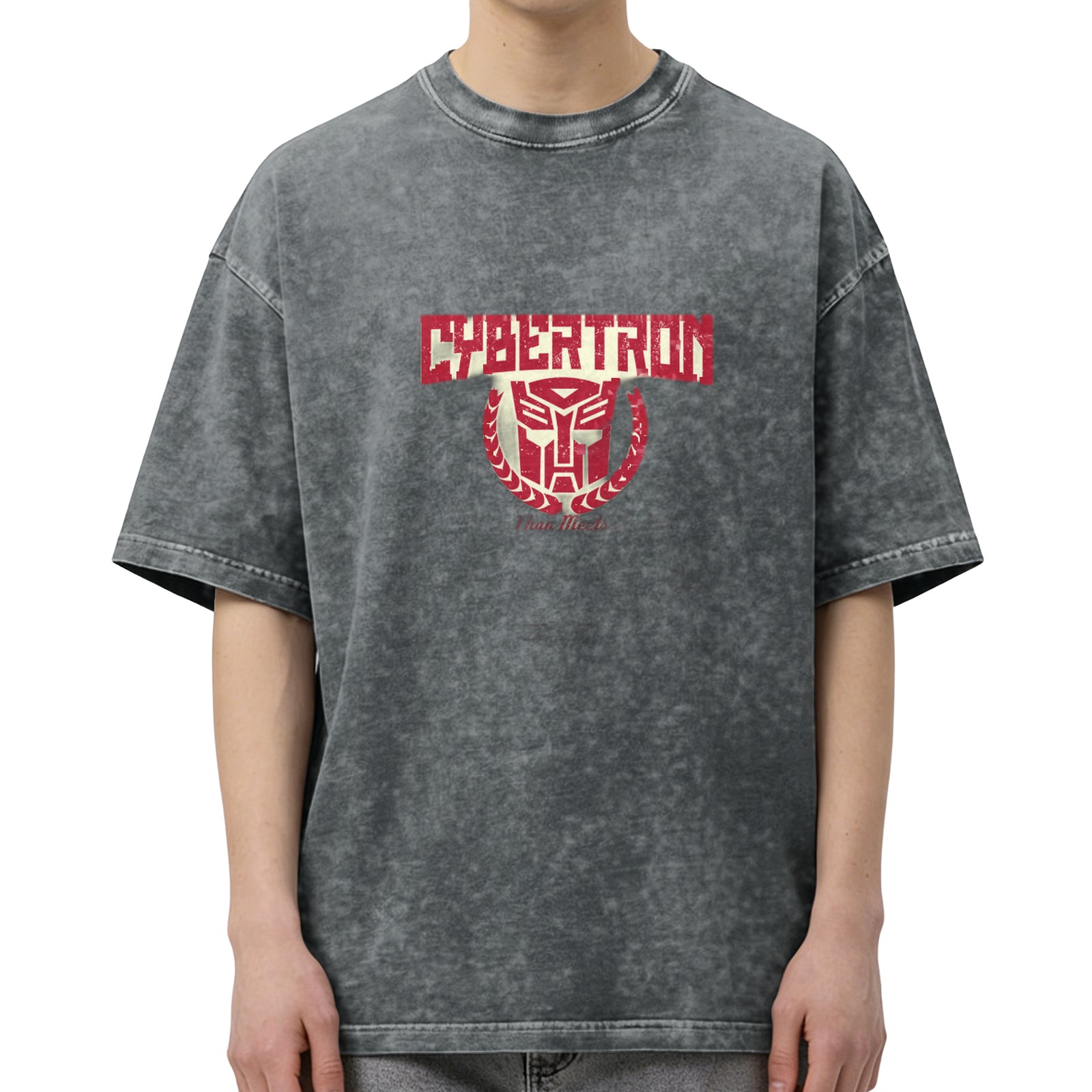 Cybertron Autobot Logo Vintage Wash Black T-Shirt