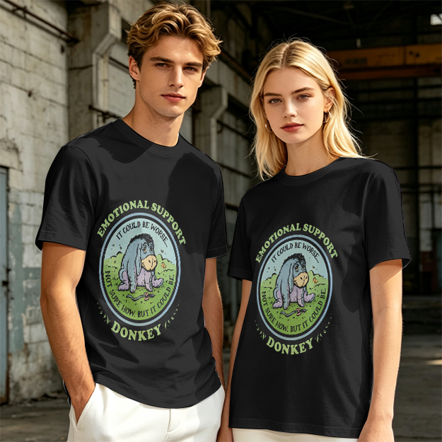 Emotional Support Donkey Eeyore Graphic T-Shirt