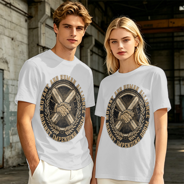 Mutant and Human Alliance Against Impending Doom Graphic T-Shirt