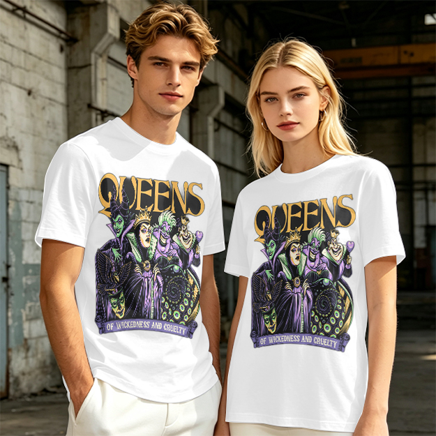 Queens of Wickedness and Cruelty Disney Villains Graphic T-Shirt