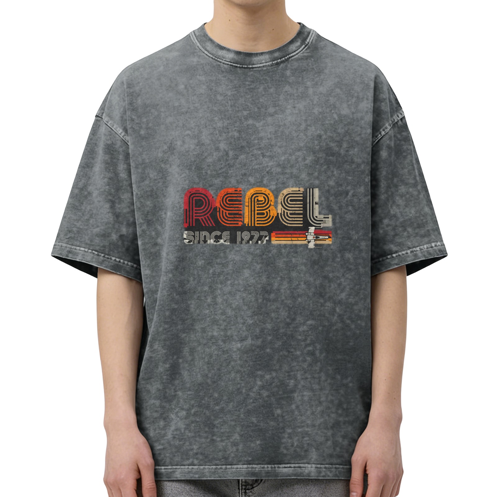 Rebel Since 1977 Vintage Stonewashed Graphic T-Shirt