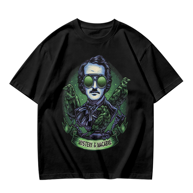 Edgar Allan Poe Raven Mystery Macabre Graphic T-Shirt