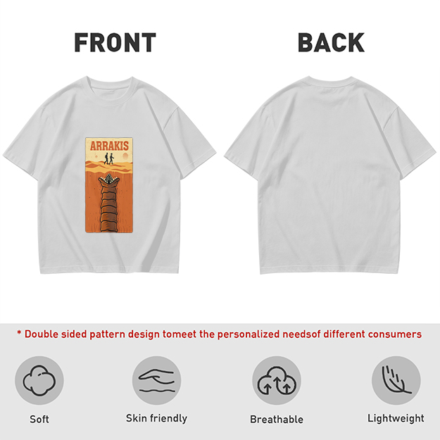 Arrakis Sandworm Desert Scene Graphic T-Shirt