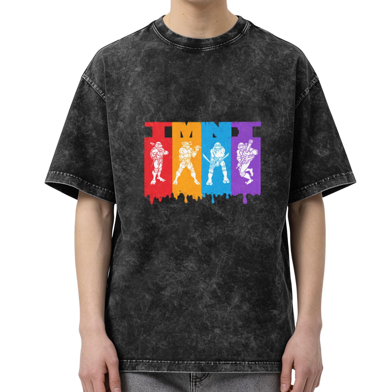 Teenage Mutant Ninja Turtles Acid Wash Graphic T-Shirt