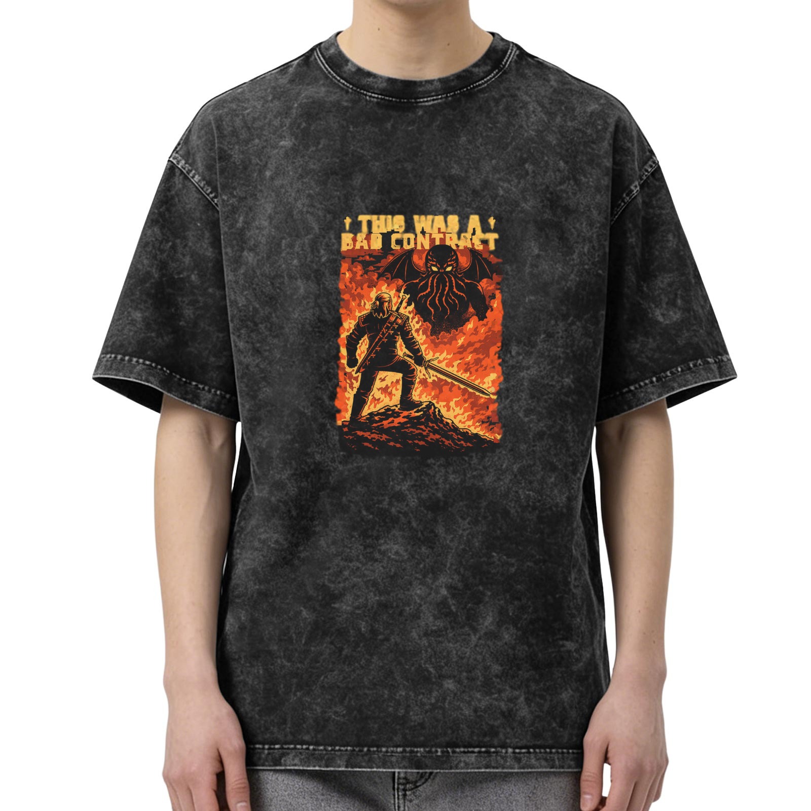 This Was A Bad Contract Dark Fantasy Graphic T-Shirt
