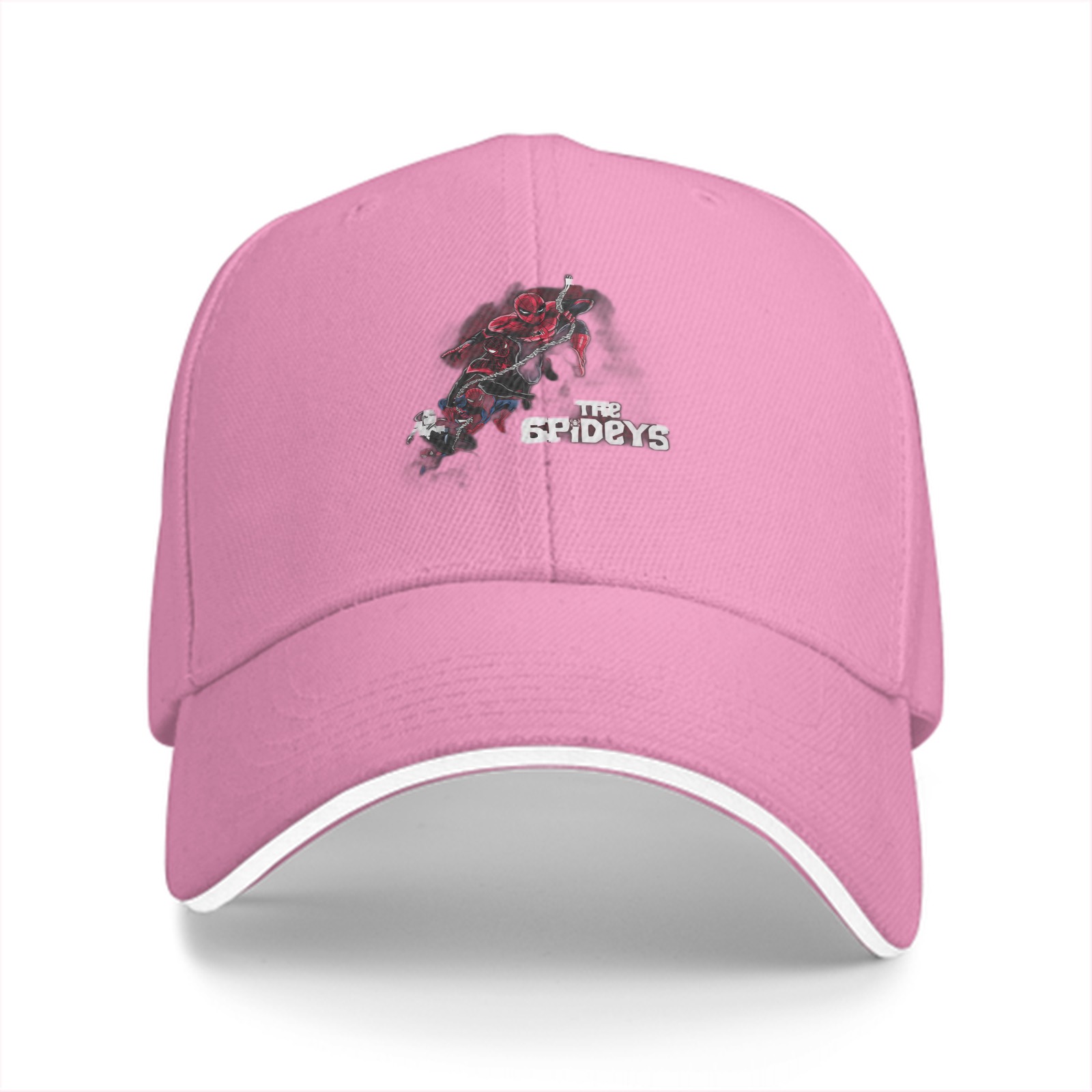 Black baseball cap with The Spideys graphic print