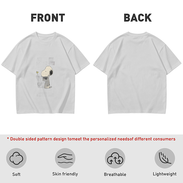 Olive Green T-Shirt With Snoopy Graphic Print