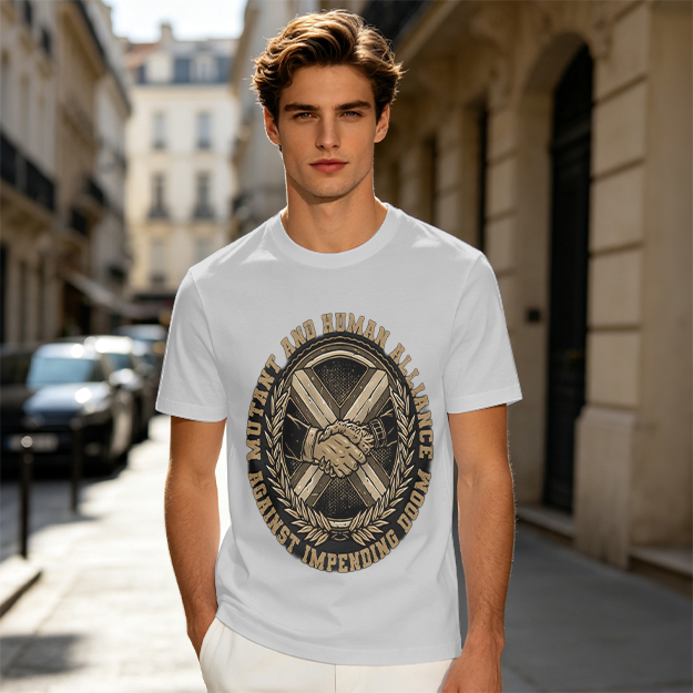 Mutant and Human Alliance Against Impending Doom Graphic T-Shirt