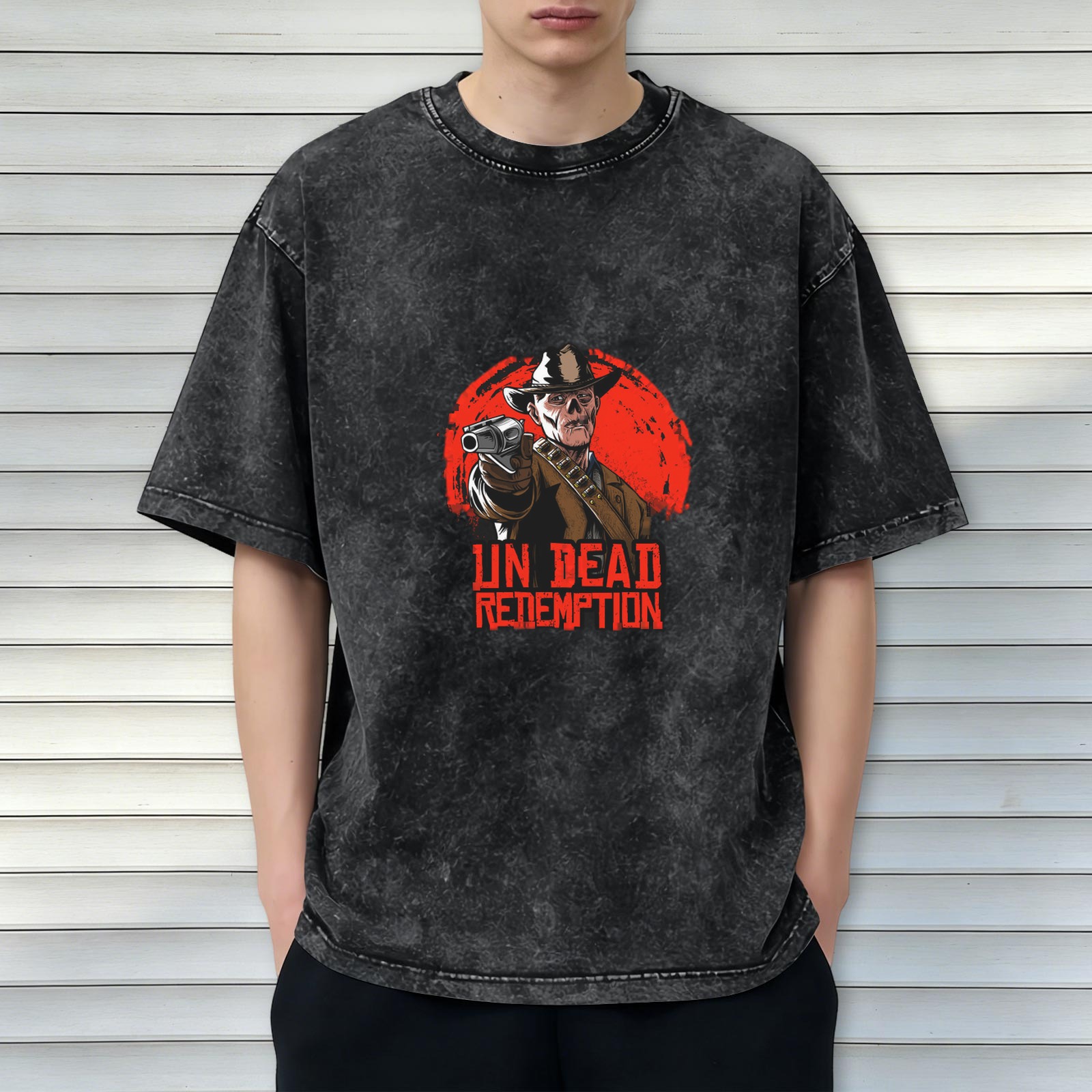 Undead Redemption Western Cowboy Graphic T-Shirt