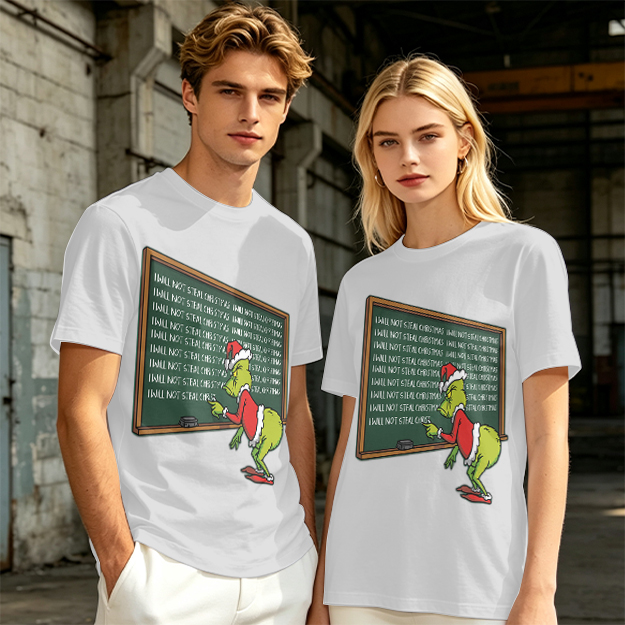 Grinch I Will Not Steal Christmas Chalkboard T-Shirt